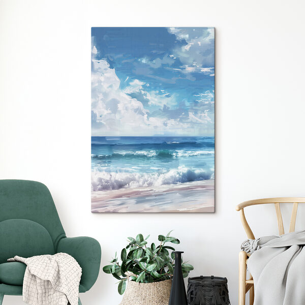 Cuadros Una playa con olas y nubes (SKU: s38628) Cuadros Cuadros Una playa con olas y nubes (SKU: s38628)