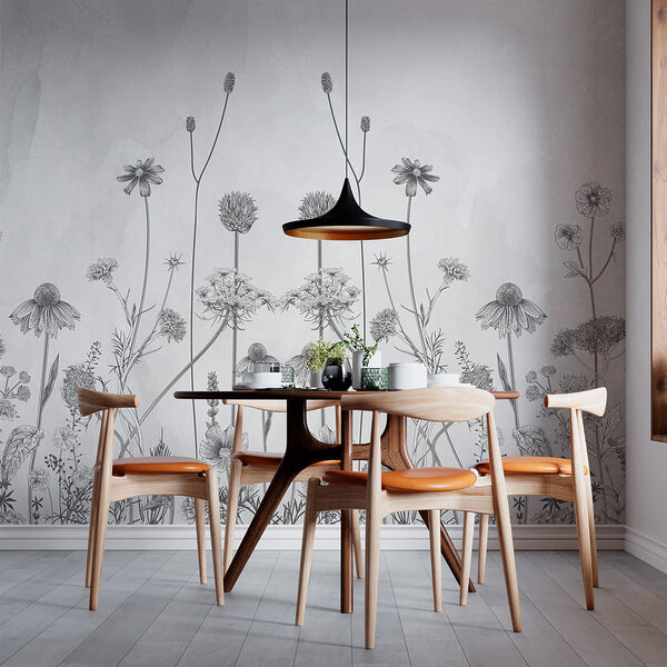 Un dibujo de flores y plantas Un dibujo de flores y plantas
