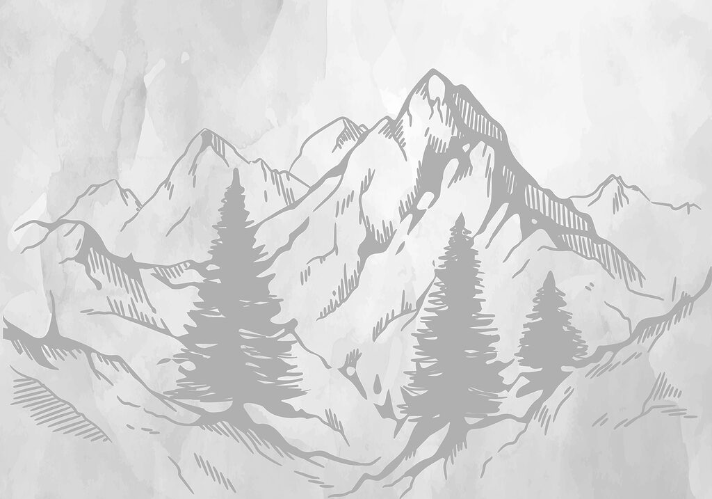 Dibujo de una cadena montañosa Dibujo de una cadena montañosa