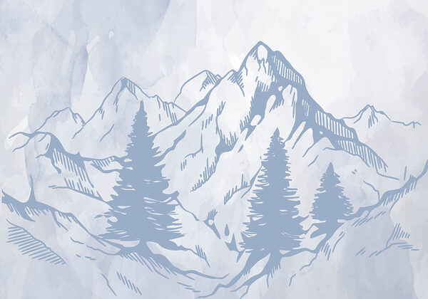 Dibujo de una cadena montañosa Dibujo de una cadena montañosa