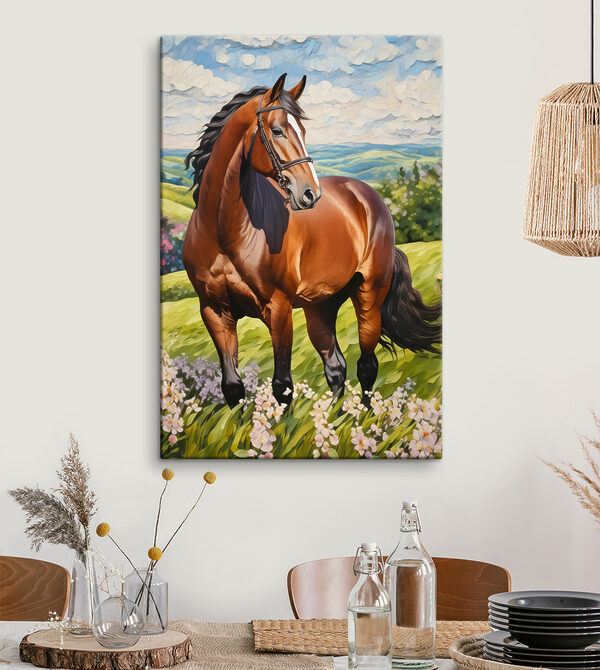 Cuadros Un caballo en un prado