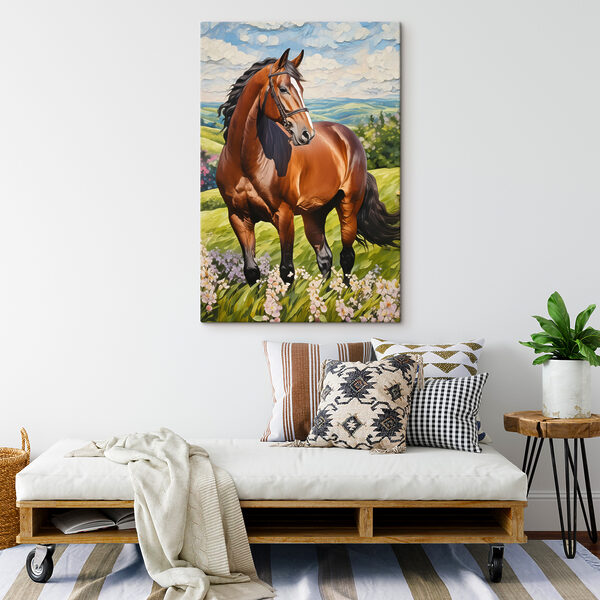 A horse standing in a field A horse standing in a field