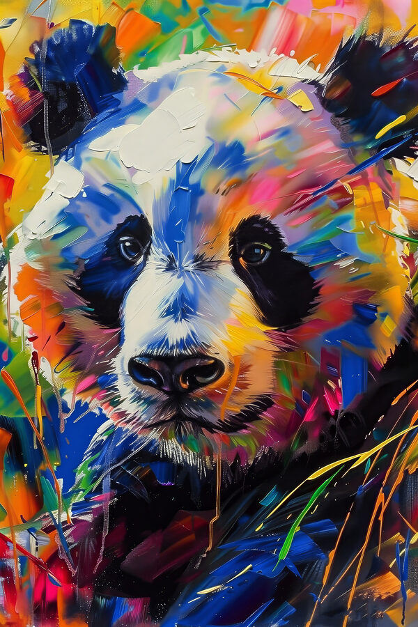 A painting of a panda A painting of a panda