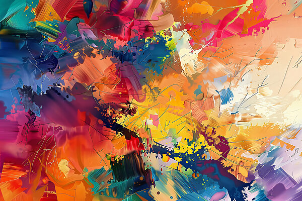 A colorful painting of different colors