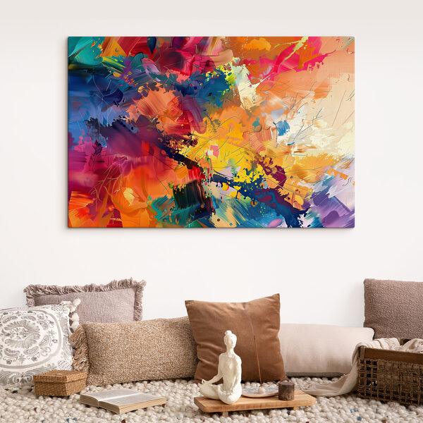 A colorful painting of different colors