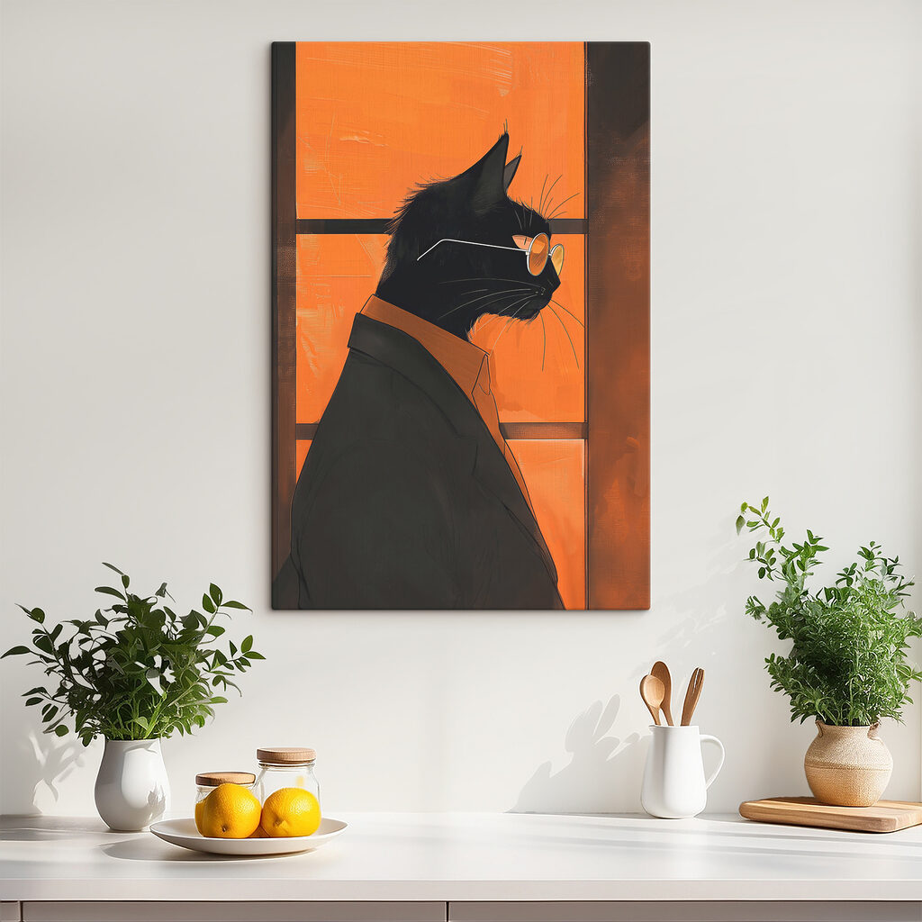 A cat wearing glasses and a suit A cat wearing glasses and a suit