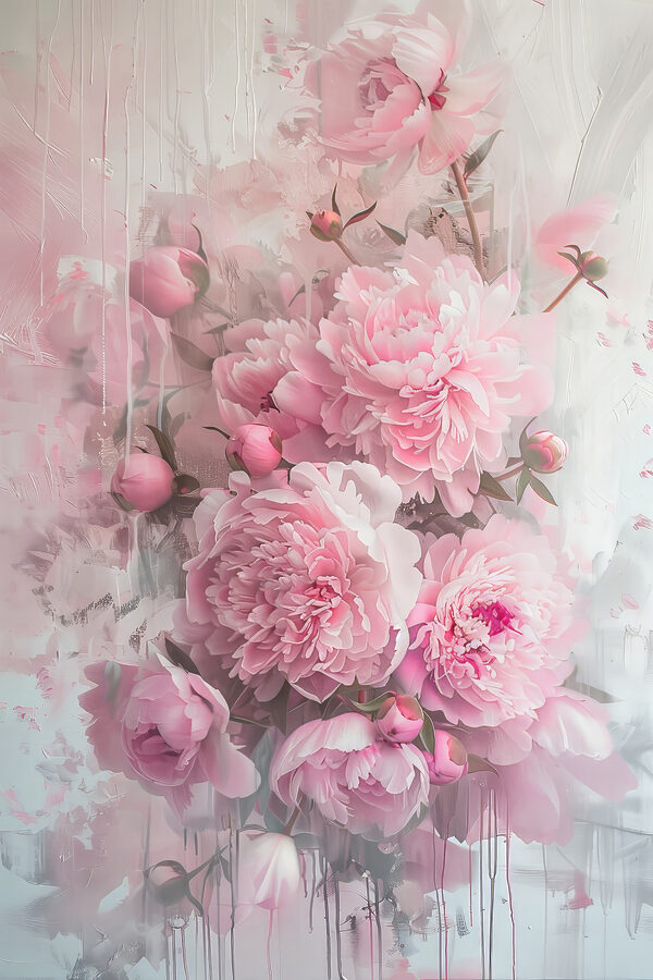 A bunch of pink flowers