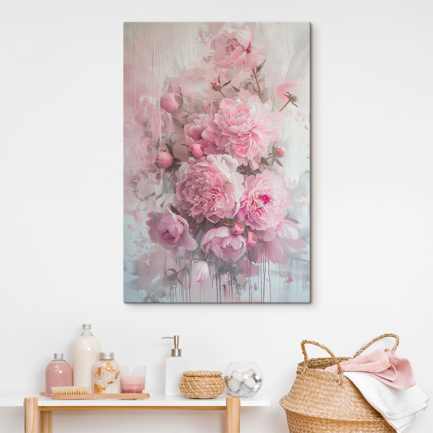 A bunch of pink flowers