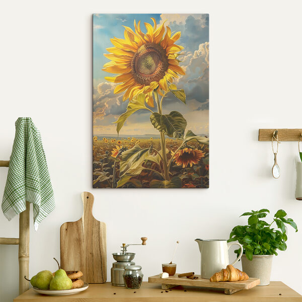 Cuadros Un girasol en un campo (SKU: s38753) Cuadros Cuadros Un girasol en un campo (SKU: s38753)