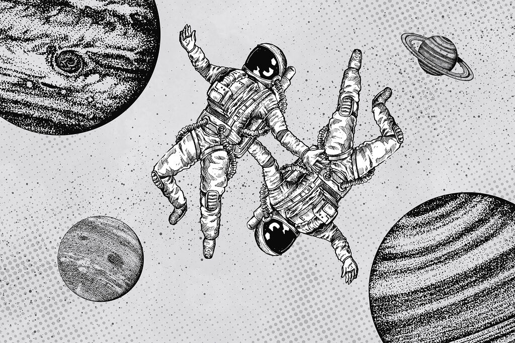 w00630p 1024x683 - Un dibujo de astronautas en el espacio - tegory