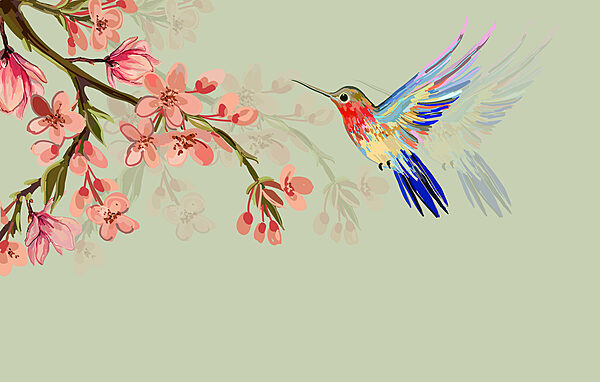 w00693p 600x382 - Un pájaro volando junto a las flores - tegory