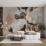 Fotomurales Un primer plano de flores