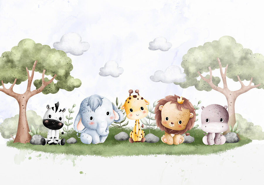 Un grupo de animales sentados sobre la hierba