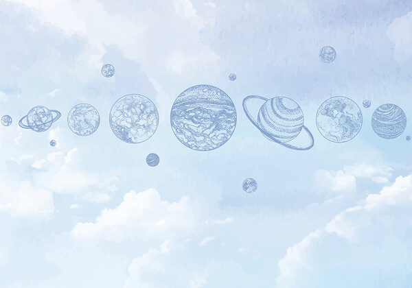 A line of planets in the sky A line of planets in the sky