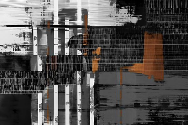 Una obra de arte en blanco y negro Una obra de arte en blanco y negro