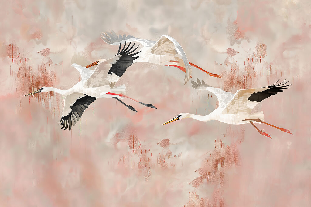 Un grupo de pájaros volando en el cielo Un grupo de pájaros volando en el cielo