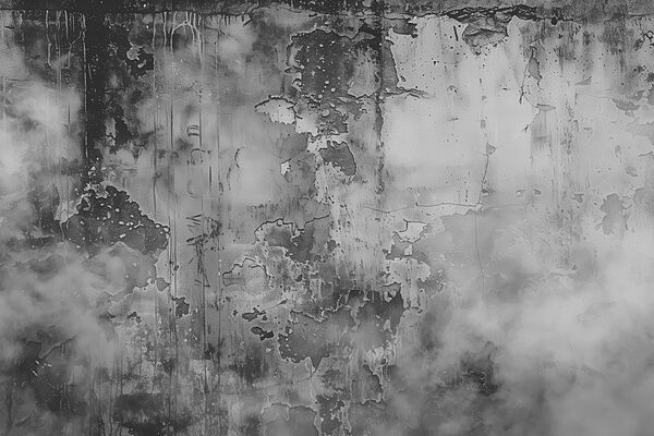 Una foto en blanco y gris de una pared Una foto en blanco y gris de una pared