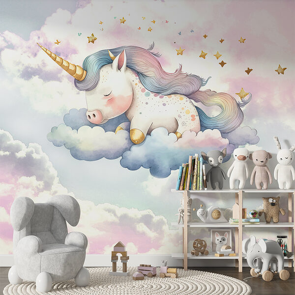 Un unicornio durmiendo en las nubes Un unicornio durmiendo en las nubes