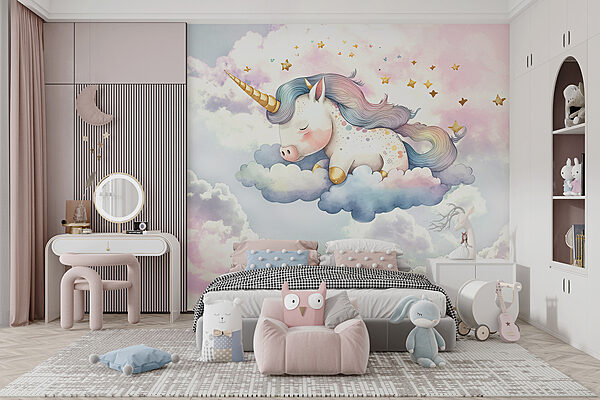 Un unicornio durmiendo en las nubes Un unicornio durmiendo en las nubes