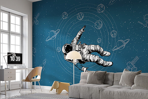 Un astronauta flotando en el espacio Un astronauta flotando en el espacio