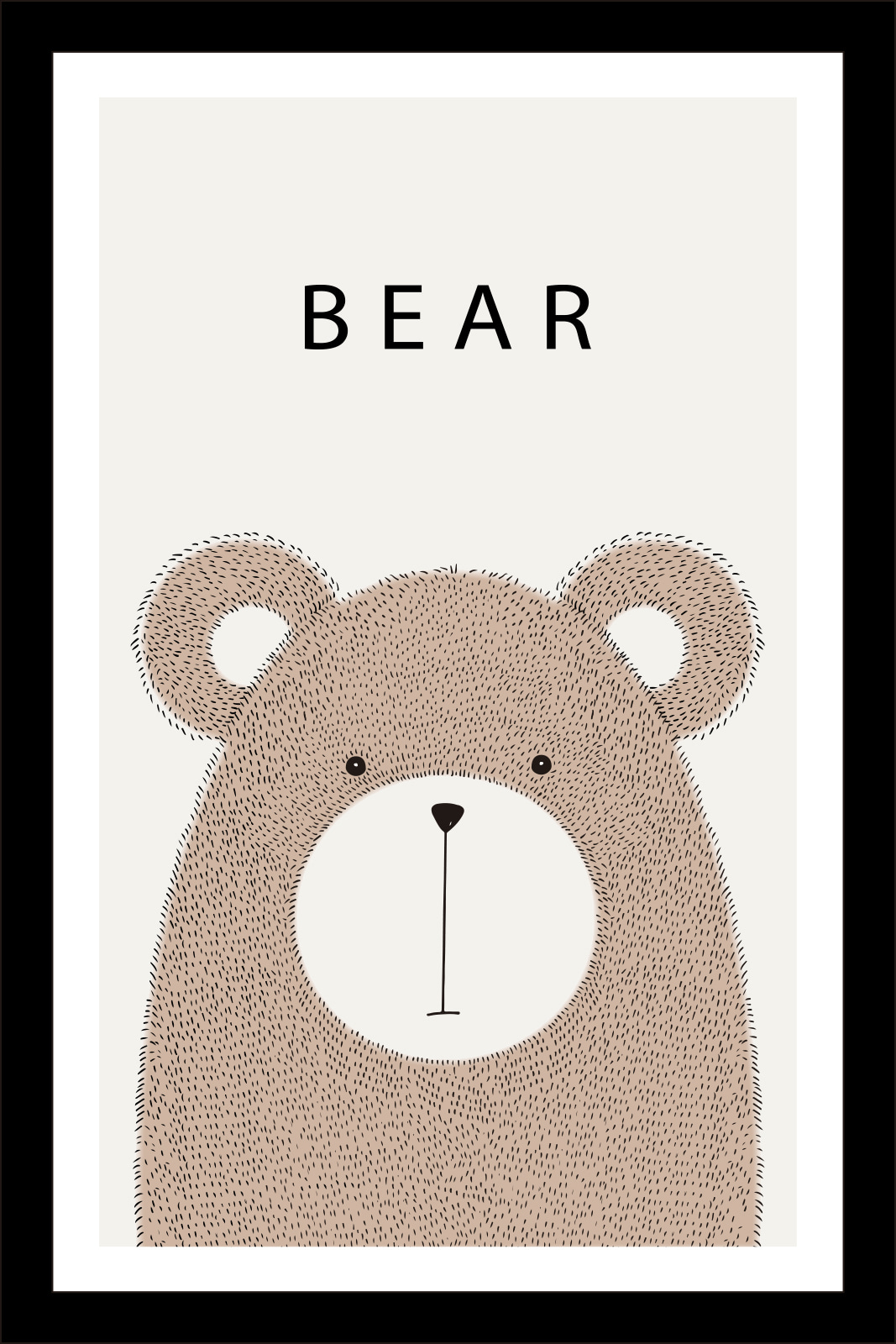 A bear with black text A bear with black text