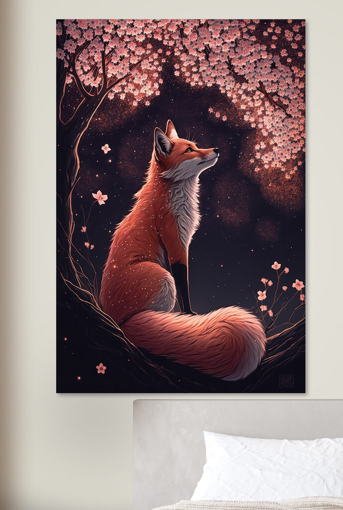 A fox sitting in a tree