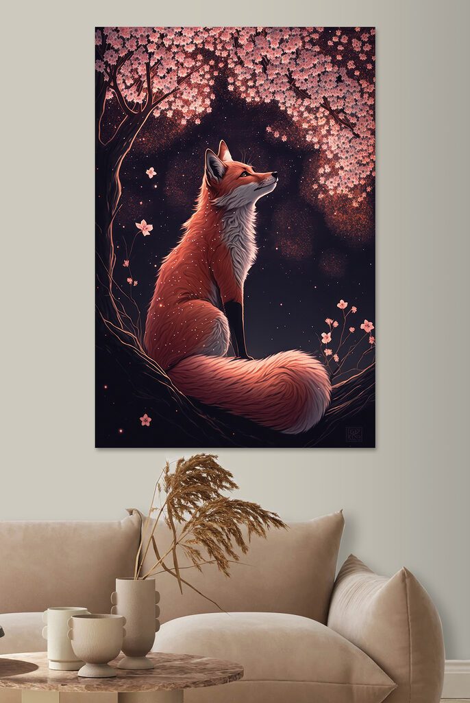 A fox sitting in a tree