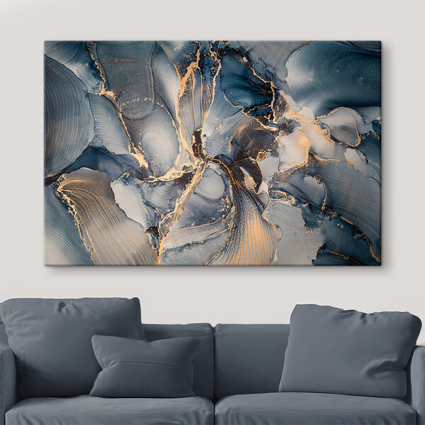 A close up of a painting