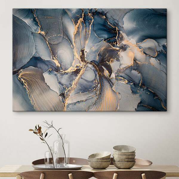 A close up of a painting
