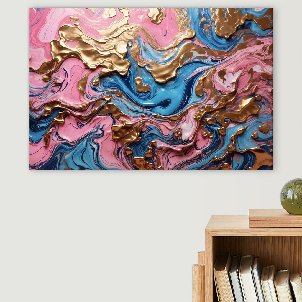 Fluid dance of colors and shapes
