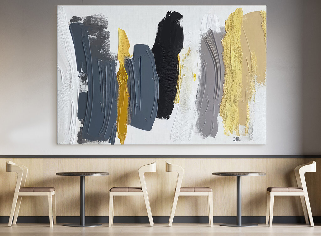 A painting of different colors