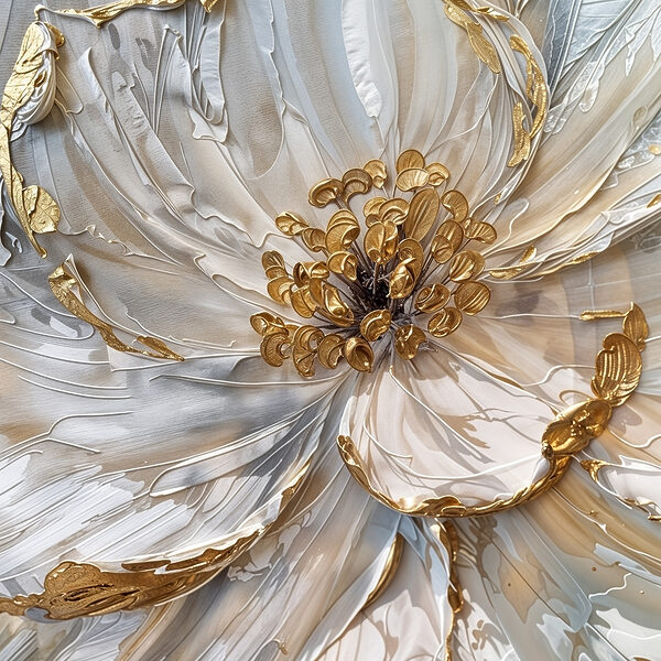 A close up of a flower