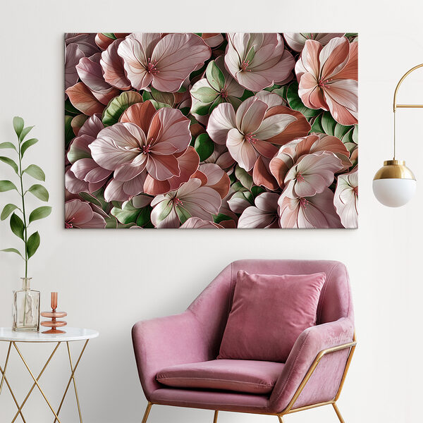 Cuadros Un ramo de flores rosas y blancas
