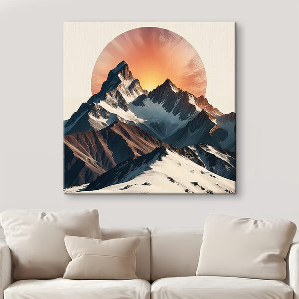 Cuadros Una cordillera con nieve y sol