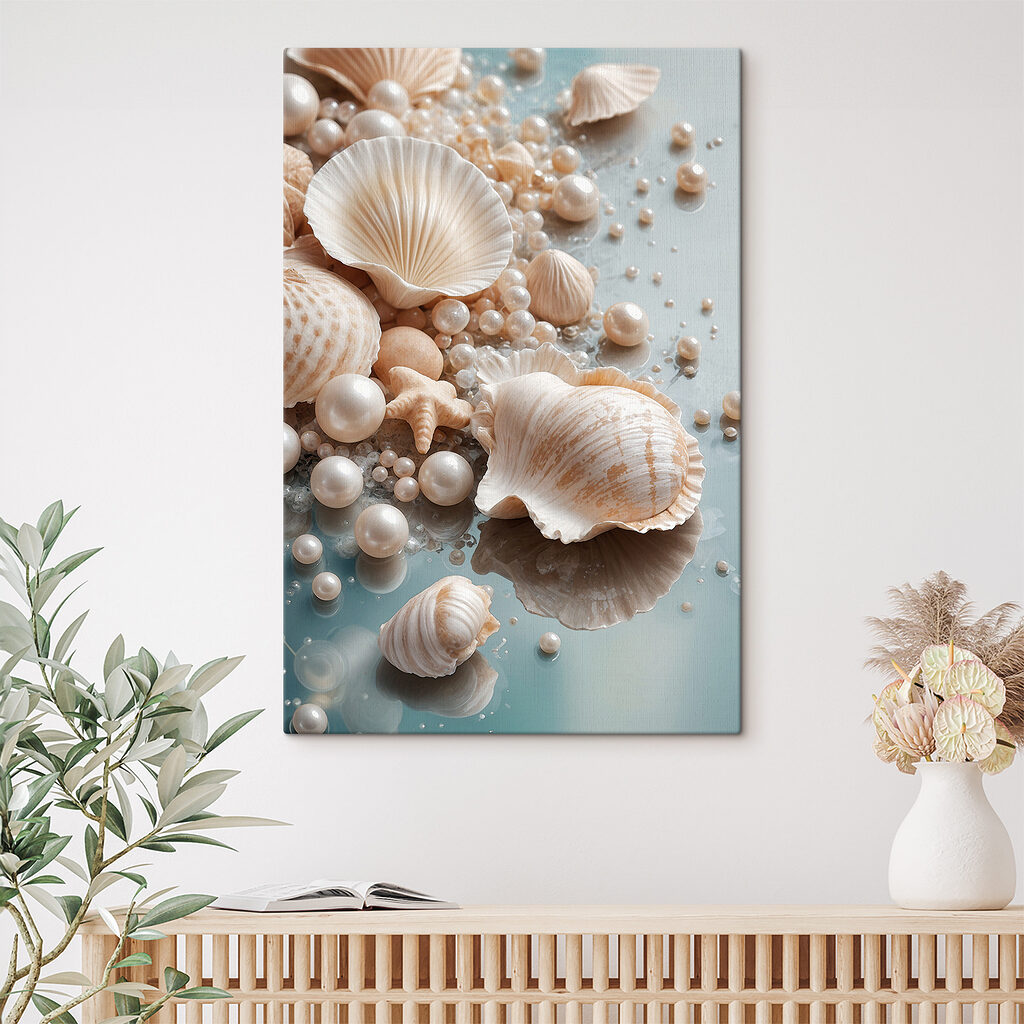 A group of shells and pearls