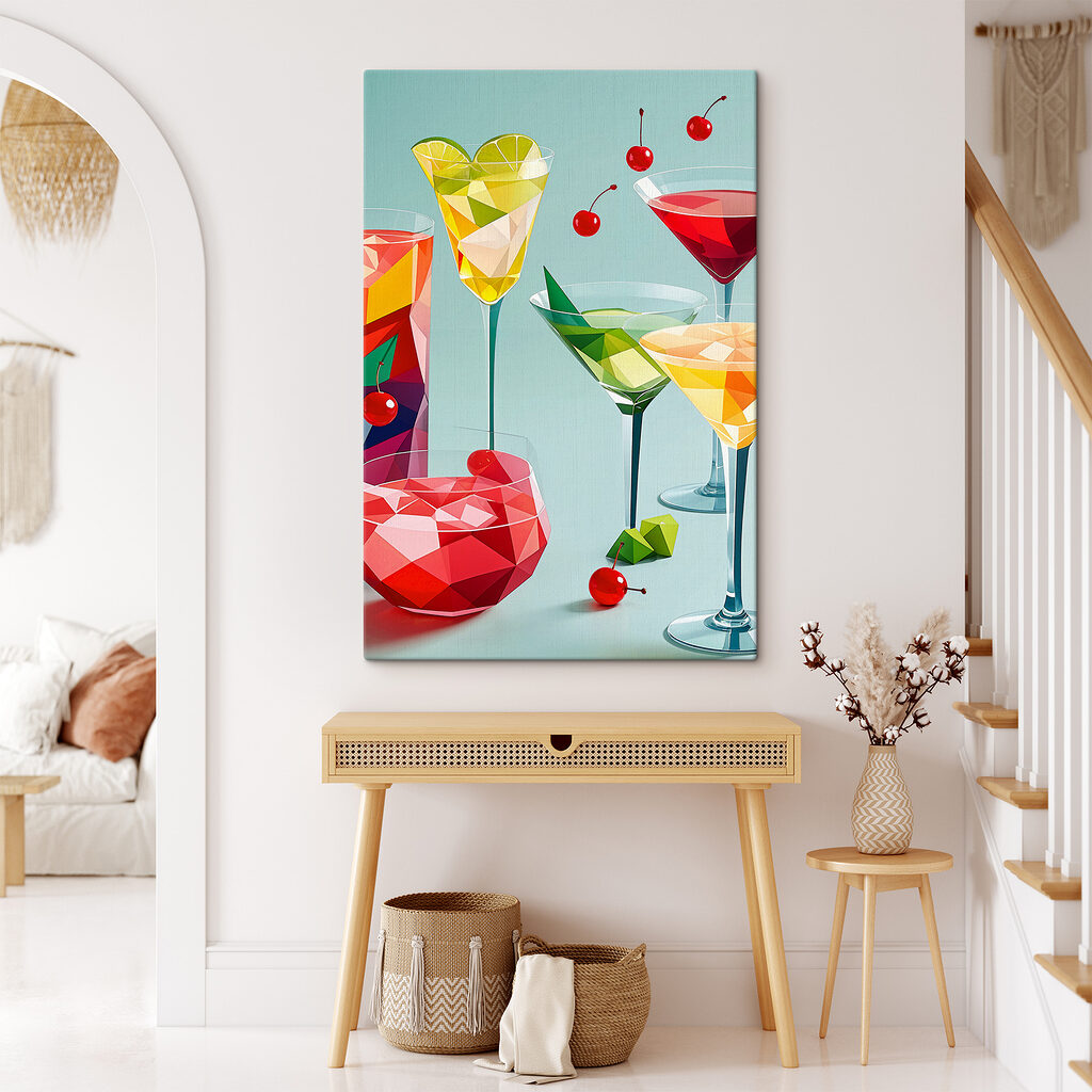 A group of colorful drinks