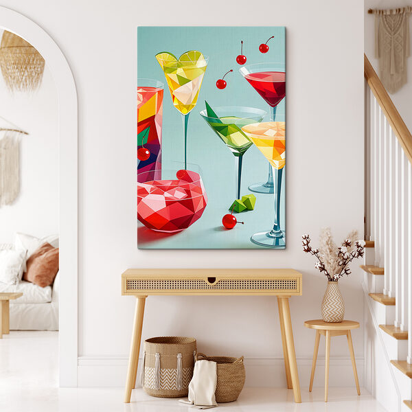 A group of colorful drinks