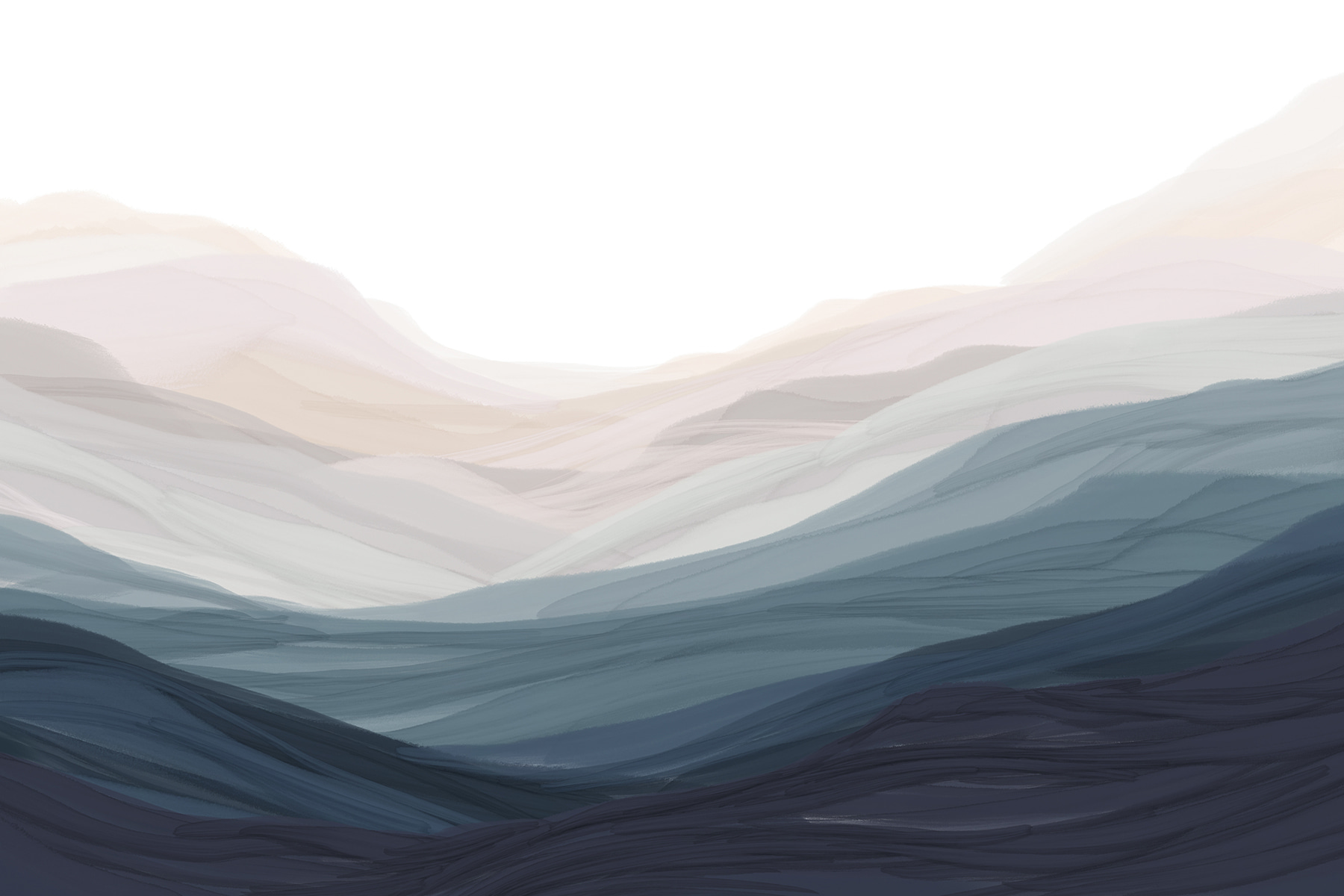 A landscape of mountains with blue and grey shades A landscape of mountains with blue and grey shades