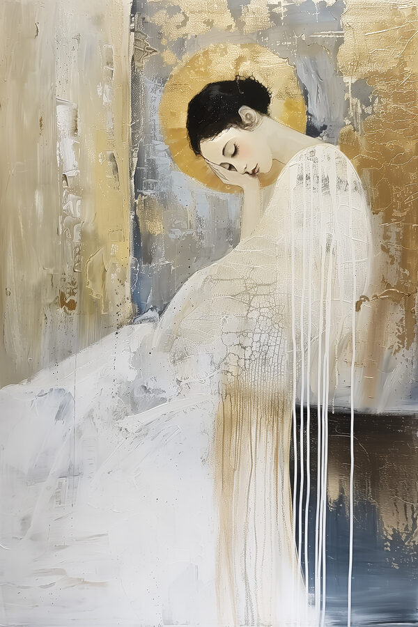 Serene beauty in textured elegance