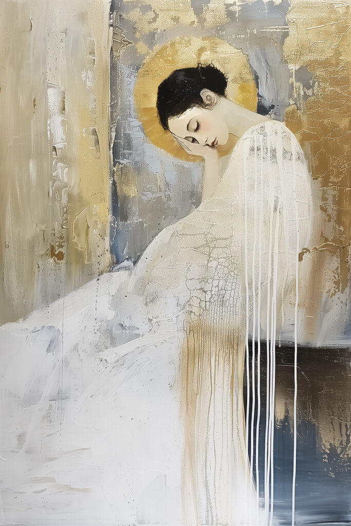 Serene beauty in textured elegance