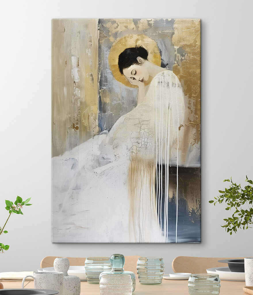 Serene beauty in textured elegance