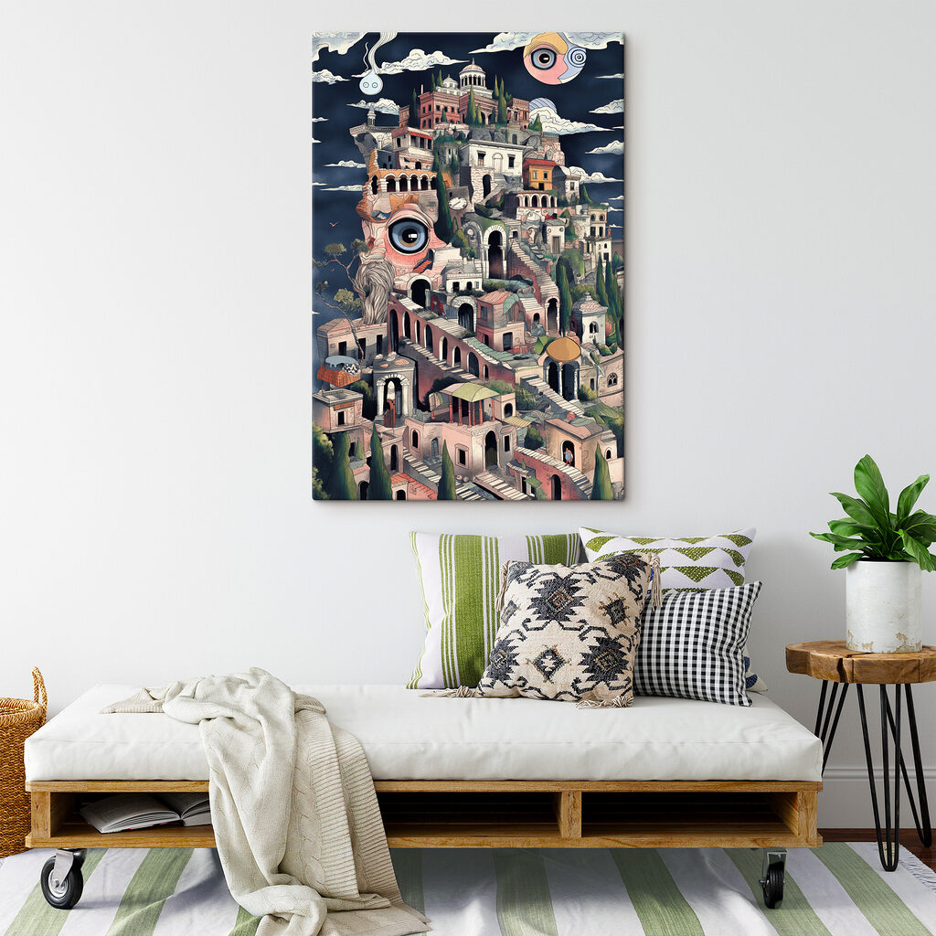 A cartoon of a city A cartoon of a city
