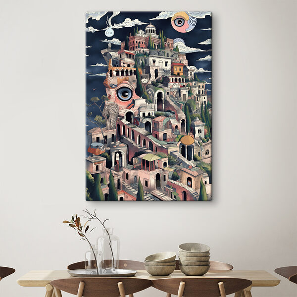 A cartoon of a city A cartoon of a city