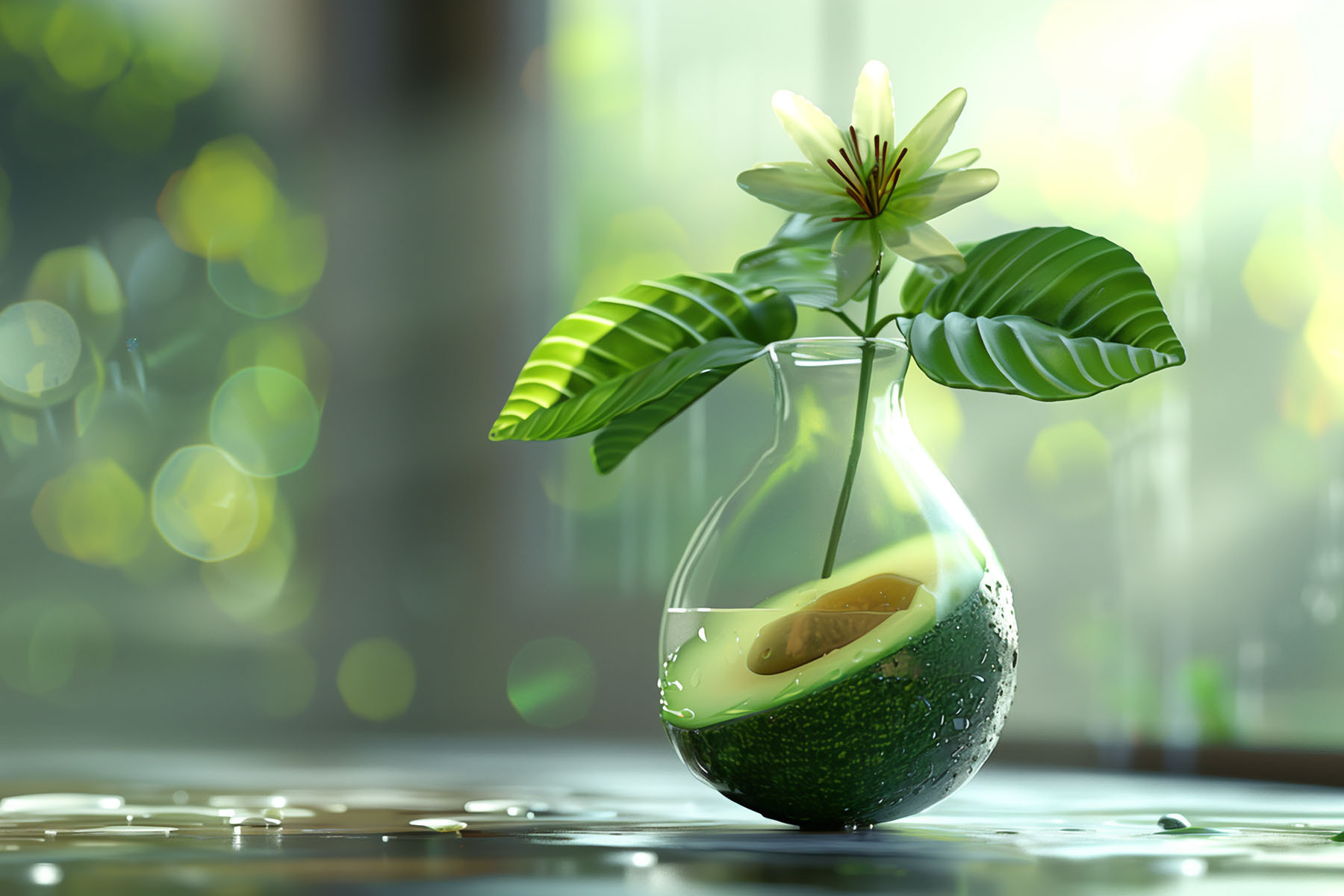 A flower in a vase