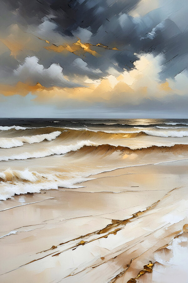 Waves crashing on a beach Waves crashing on a beach
