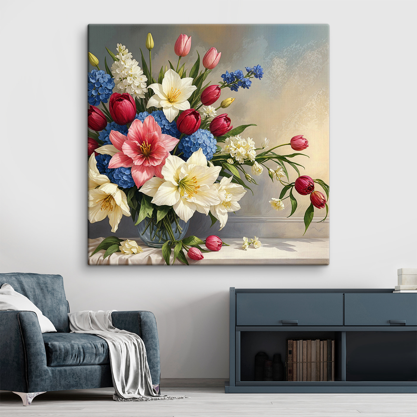 A vase of flowers on a table A vase of flowers on a table