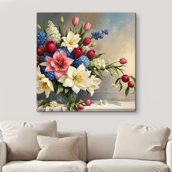 A vase of flowers on a table A vase of flowers on a table