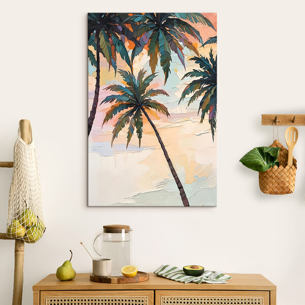 Cuadros Palmeras en una playa