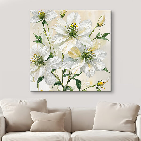 Cuadros Un cuadro de flores blancas