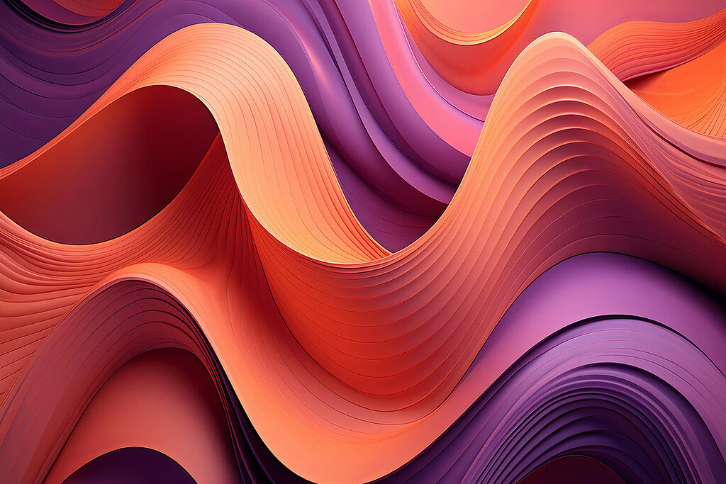 A colorful waves of paper A colorful waves of paper